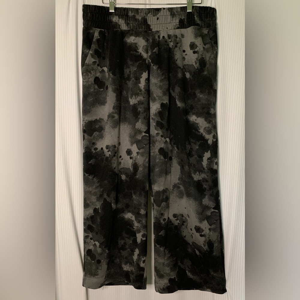 Shambhala - Grey Tie Dye Splash Wide Leg Sweatpants - XL
